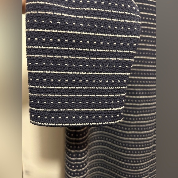 Ann Taylor Loft mini shift Dress women’s S blue white preppy coastal grandma - Picture 14 of 16